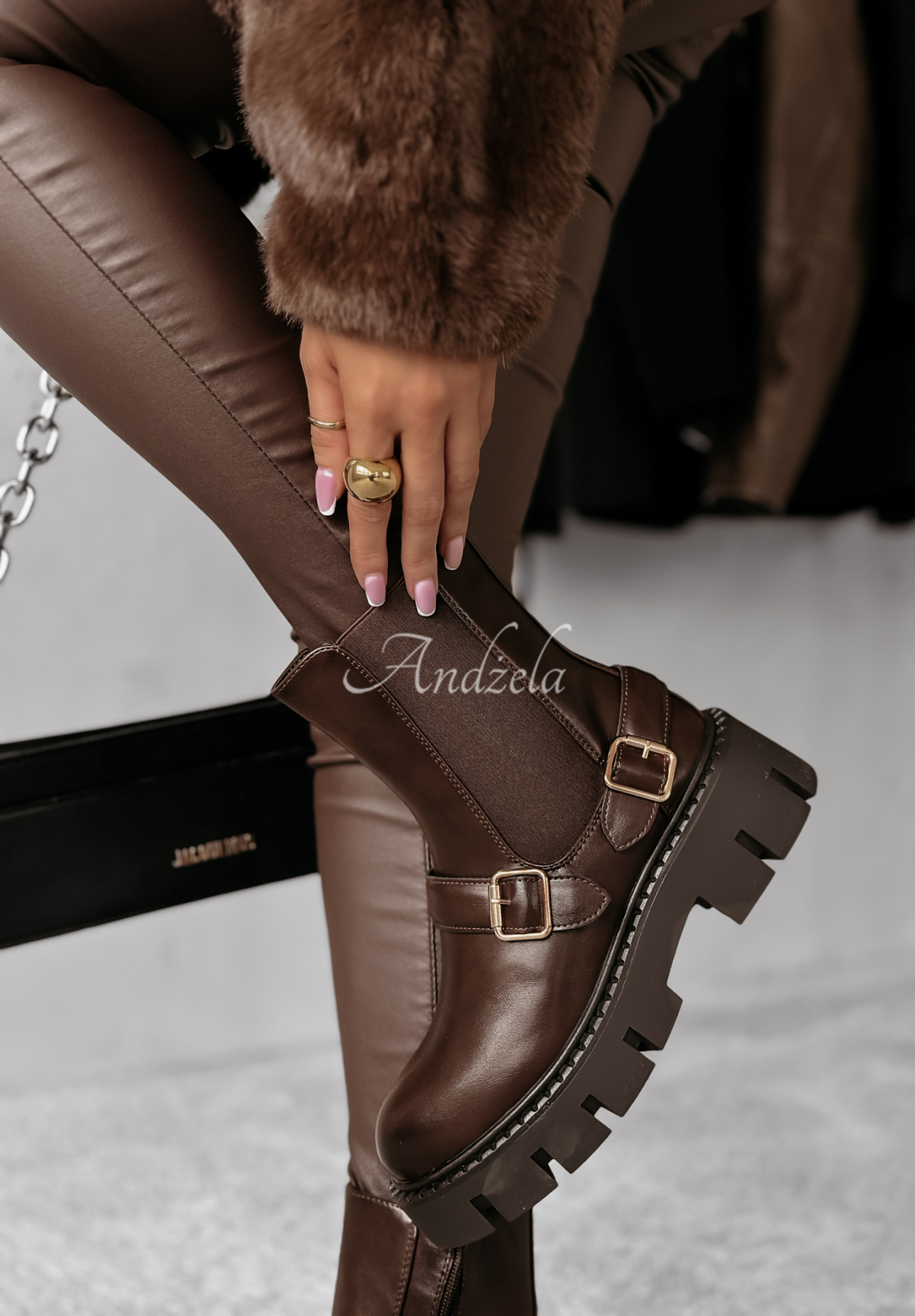 Get Out Of It chocolate leather boots