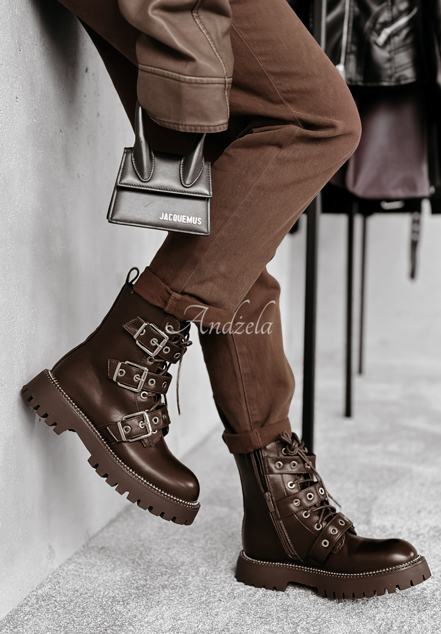 Braided Chocolate Leather Strappy Chic Heels