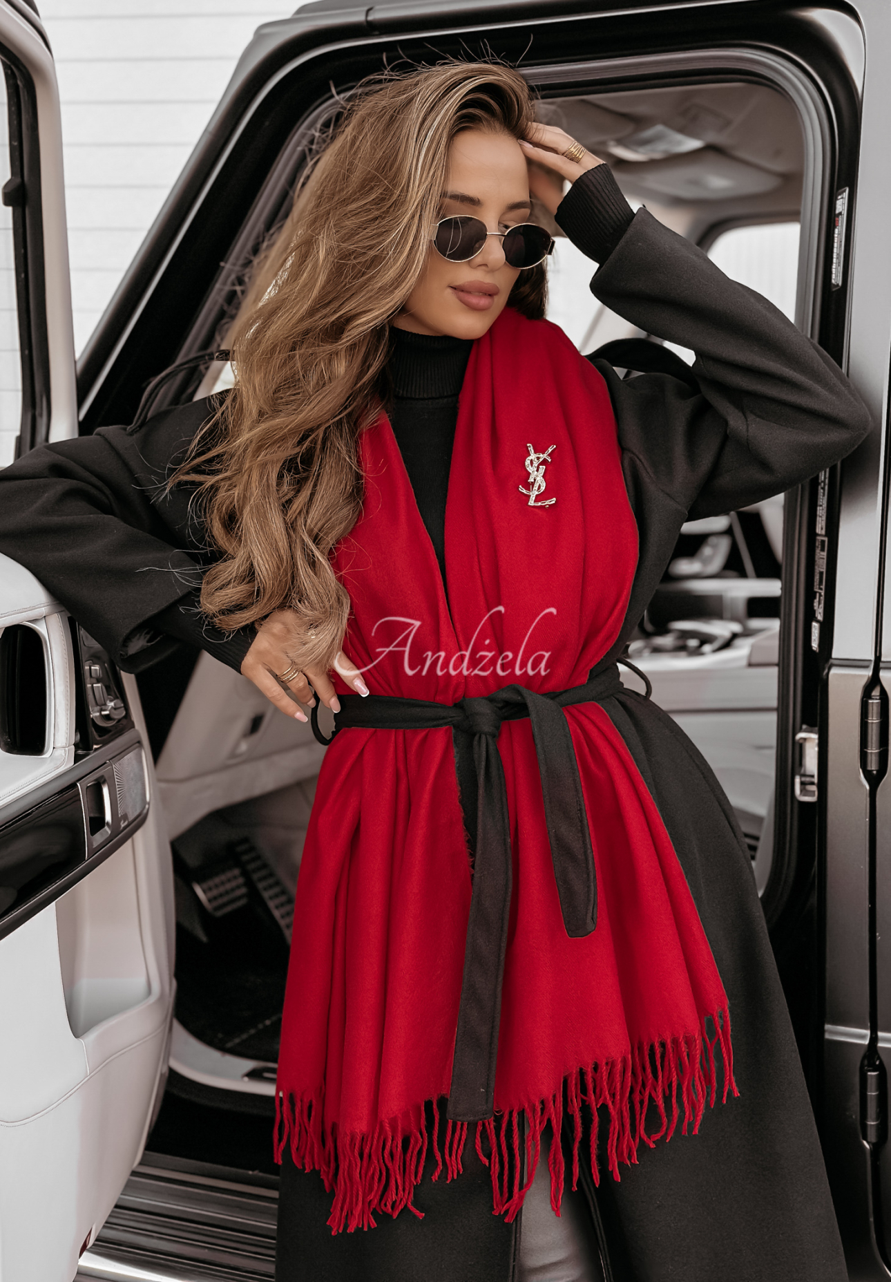 Closer To Heaven Red Fringed Scarf
