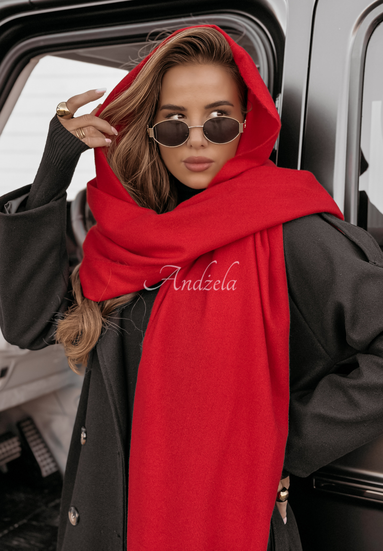 Closer To Heaven Red Fringed Scarf