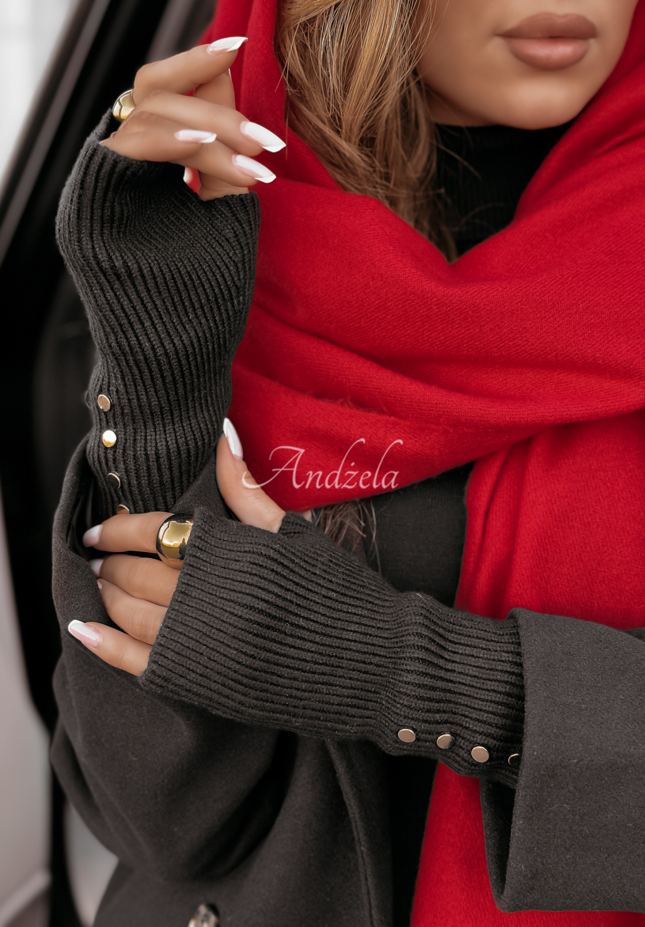 Closer To Heaven Red Fringed Scarf