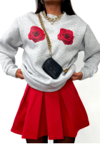 Bluza z nadrukiem La Milla Rosy Things szara