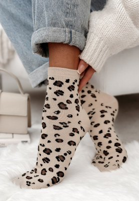 Long socks in camouflage Ximi beige