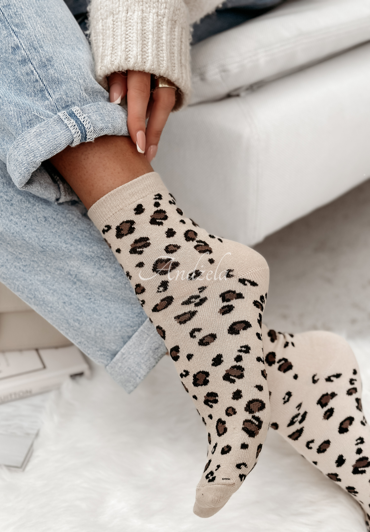 Long socks in camouflage Ximi beige
