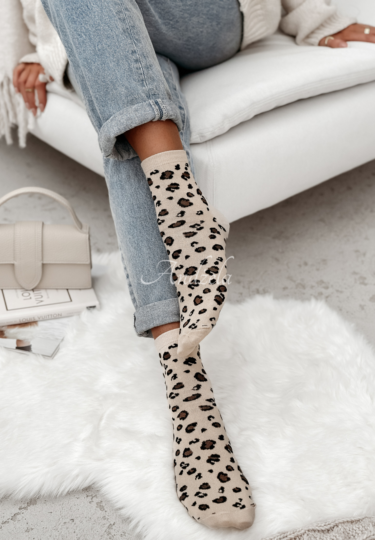 Long socks in camouflage Ximi beige