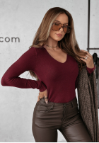 Lekki sweter Selavi burgundowy