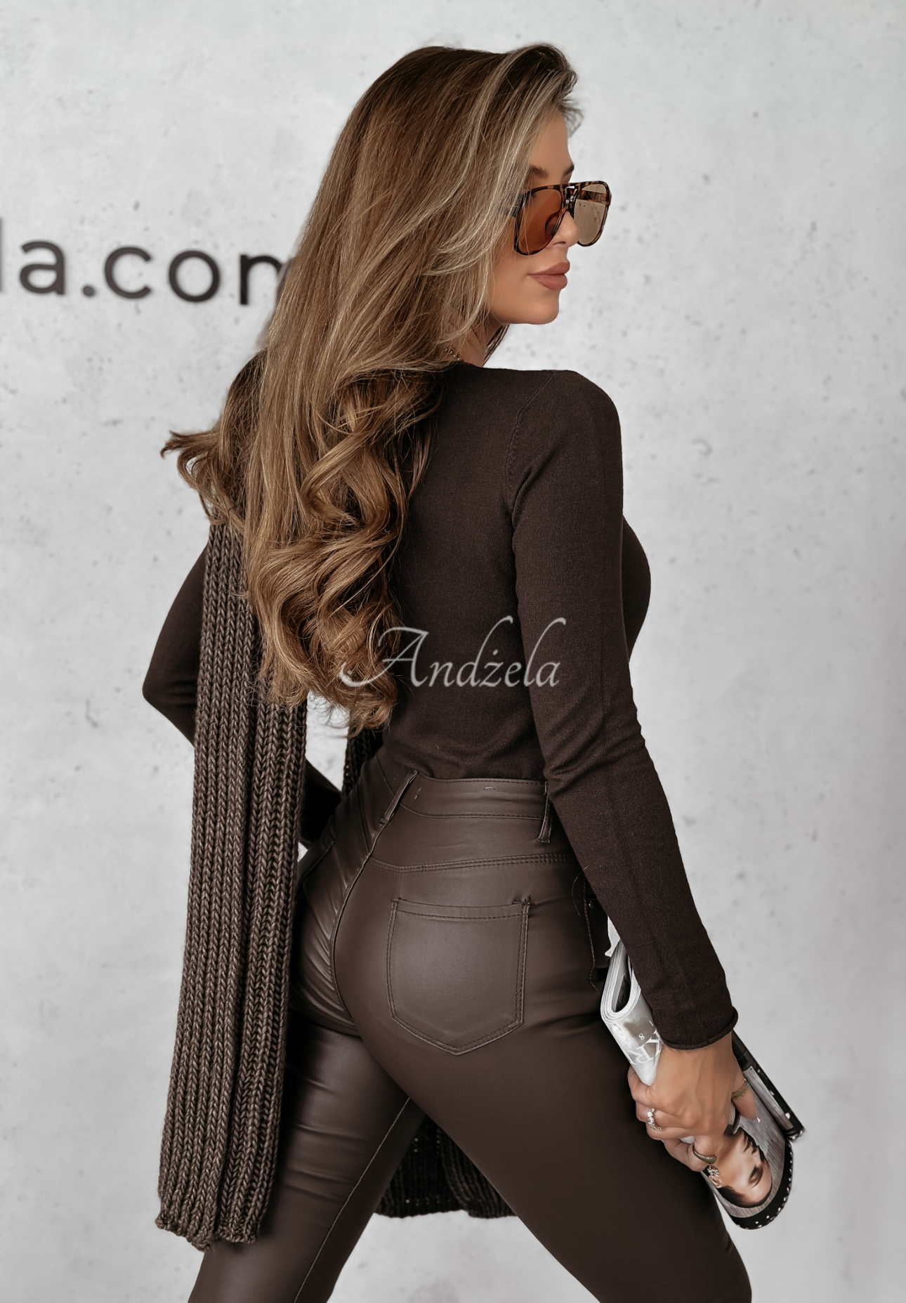 Selavi lightweight sweater chocolate