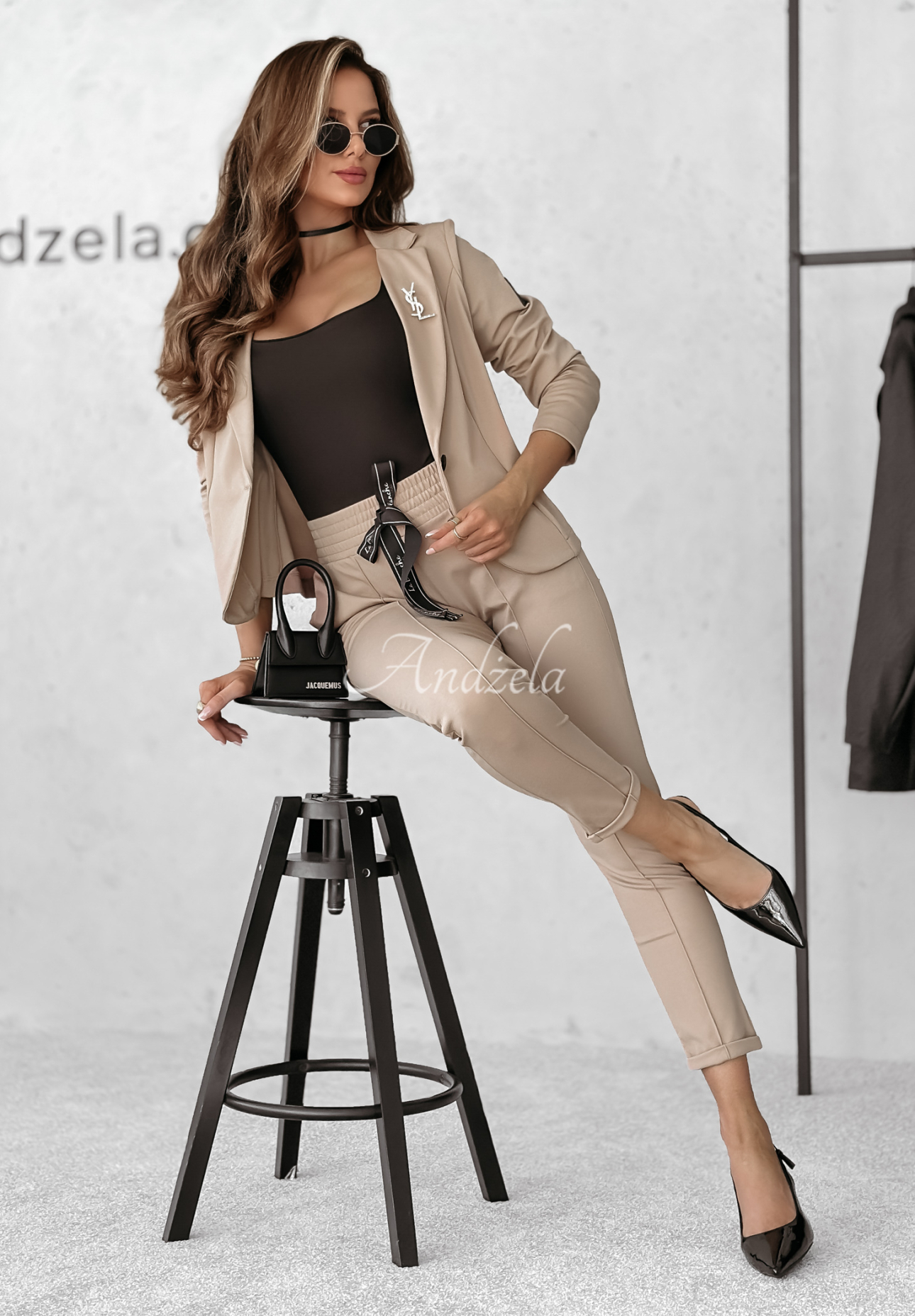 Lavinia beige women's sweat suit