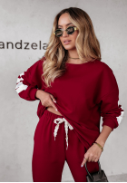 Komplet dresowy Active Couture burgundowy