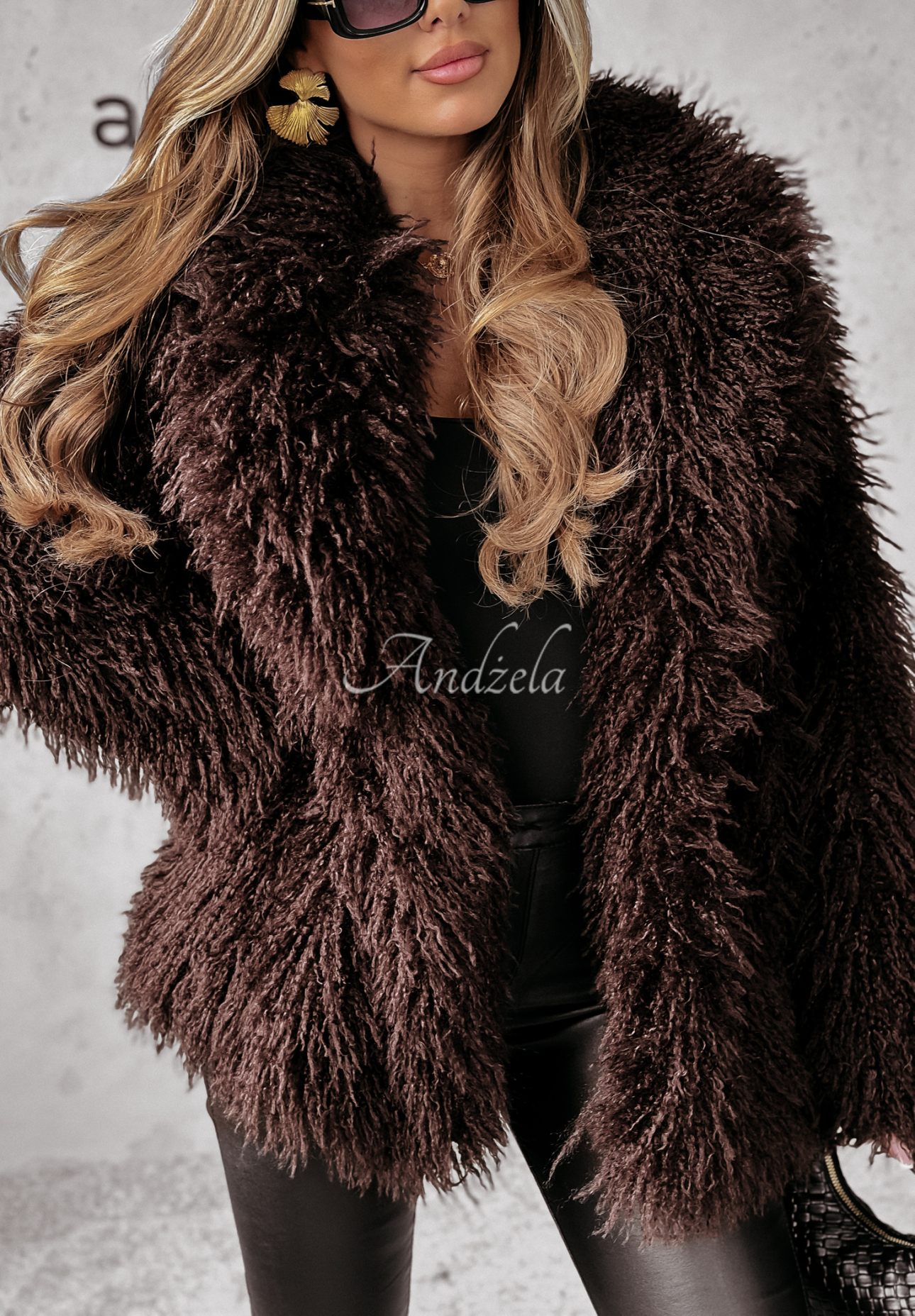 Tree Villa fur coat chocolate