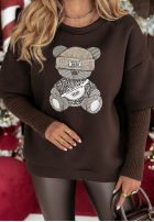 Bluza z misiem The Best Bear czekoladowa