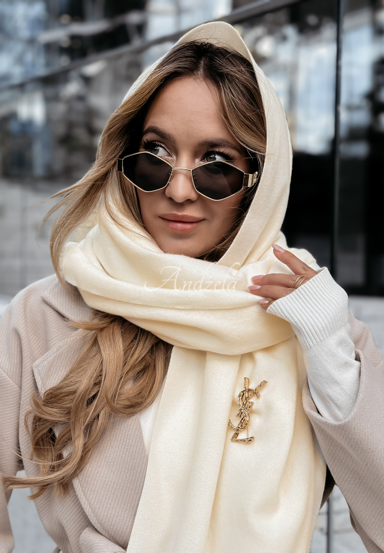Closer To Heaven Vanilla Fringed Scarf