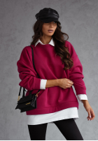 Bluza oversize All Day Long burgundowa