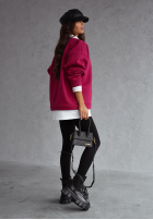 Bluza oversize All Day Long burgundowa