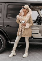 Jacket parka z futerkiem Stay Warm in camel