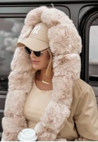 Jacket parka z futerkiem Stay Warm in camel