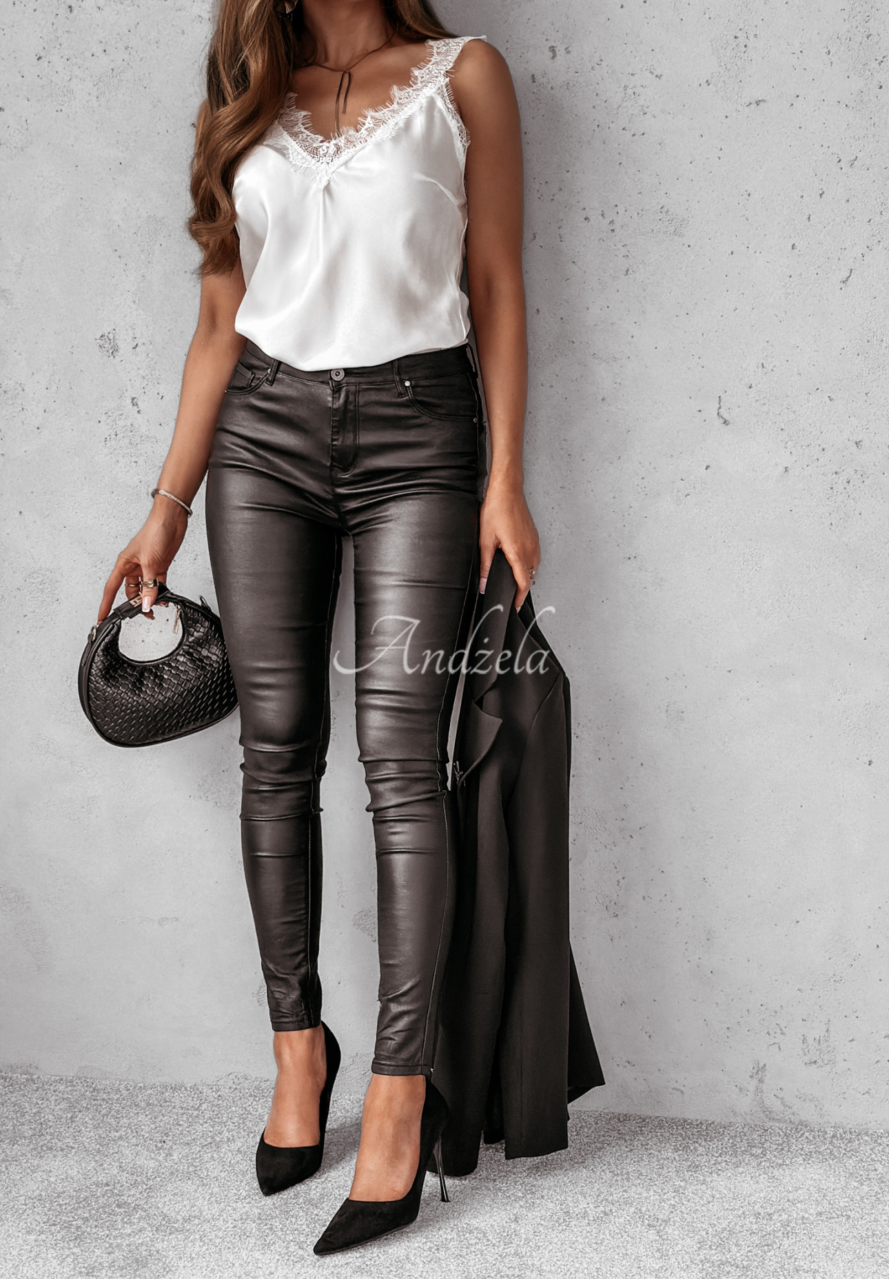 Strapless top with lace Mua white