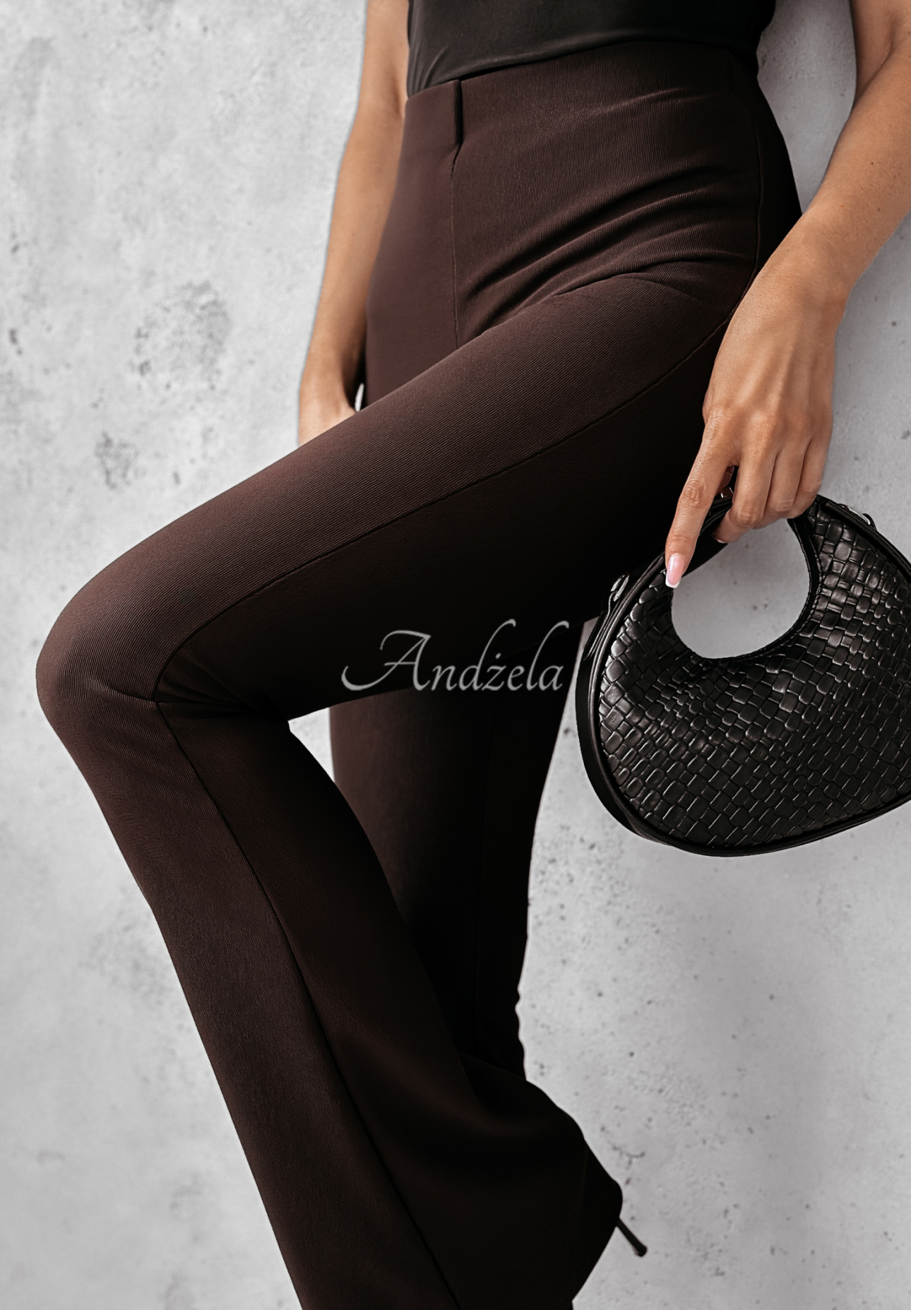 Navines chocolate fabric bell bottoms