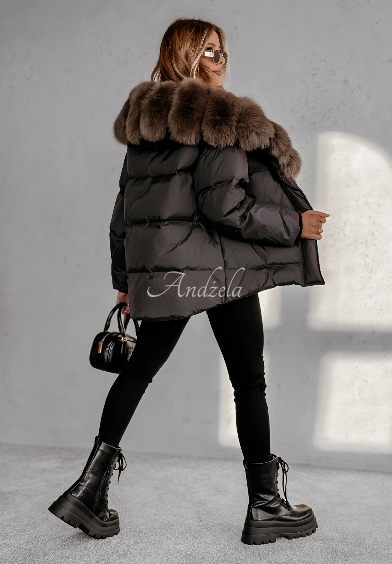 Short jacket with fur Winterful Life black
