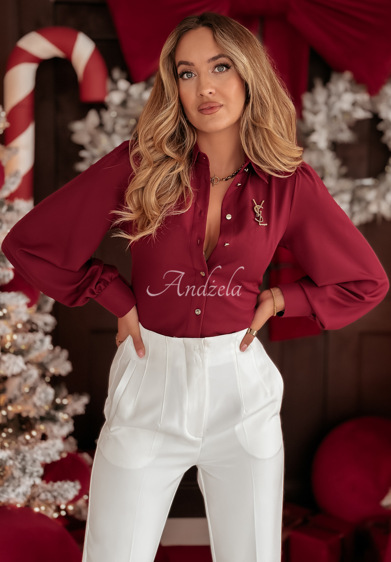 Special One burgundy tie shirt