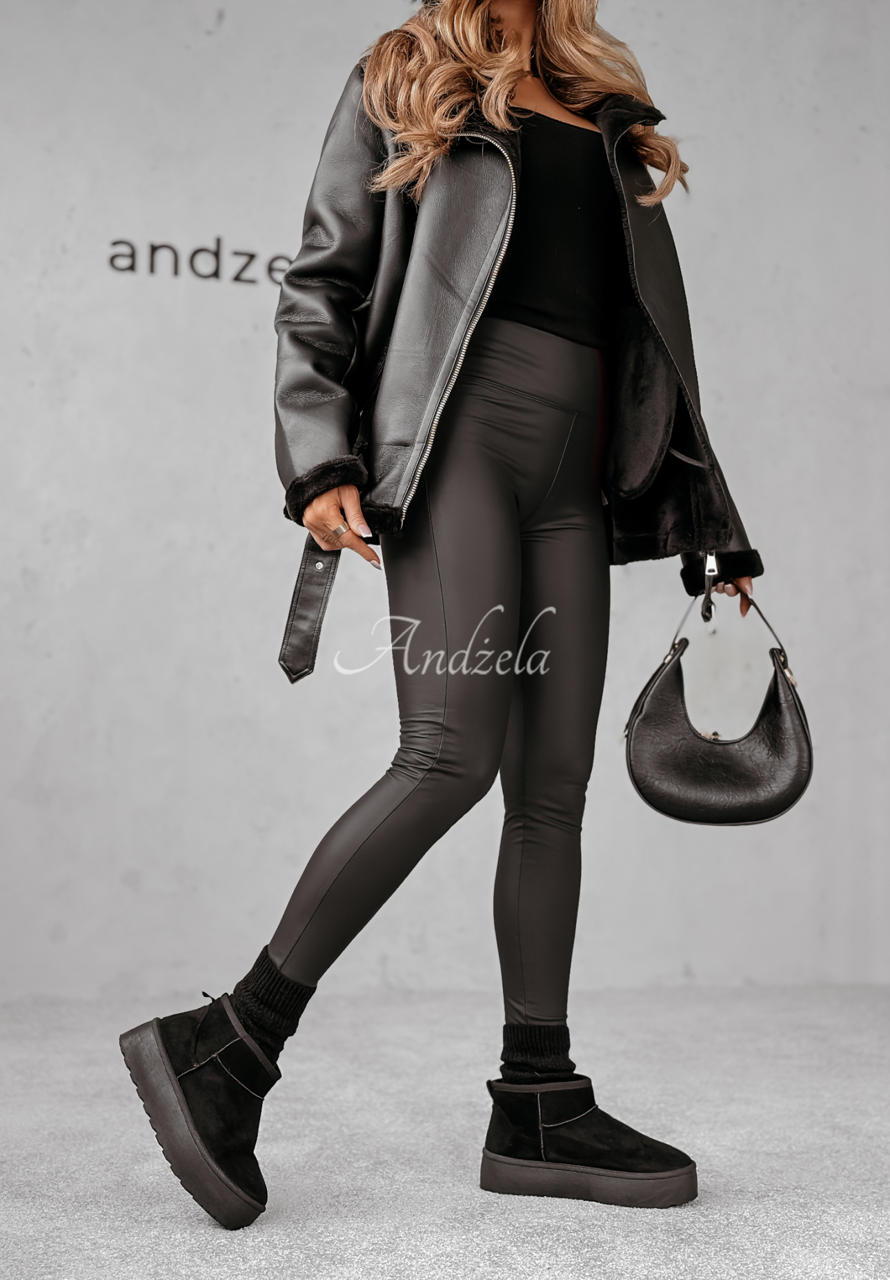 Veridian leather leggings black