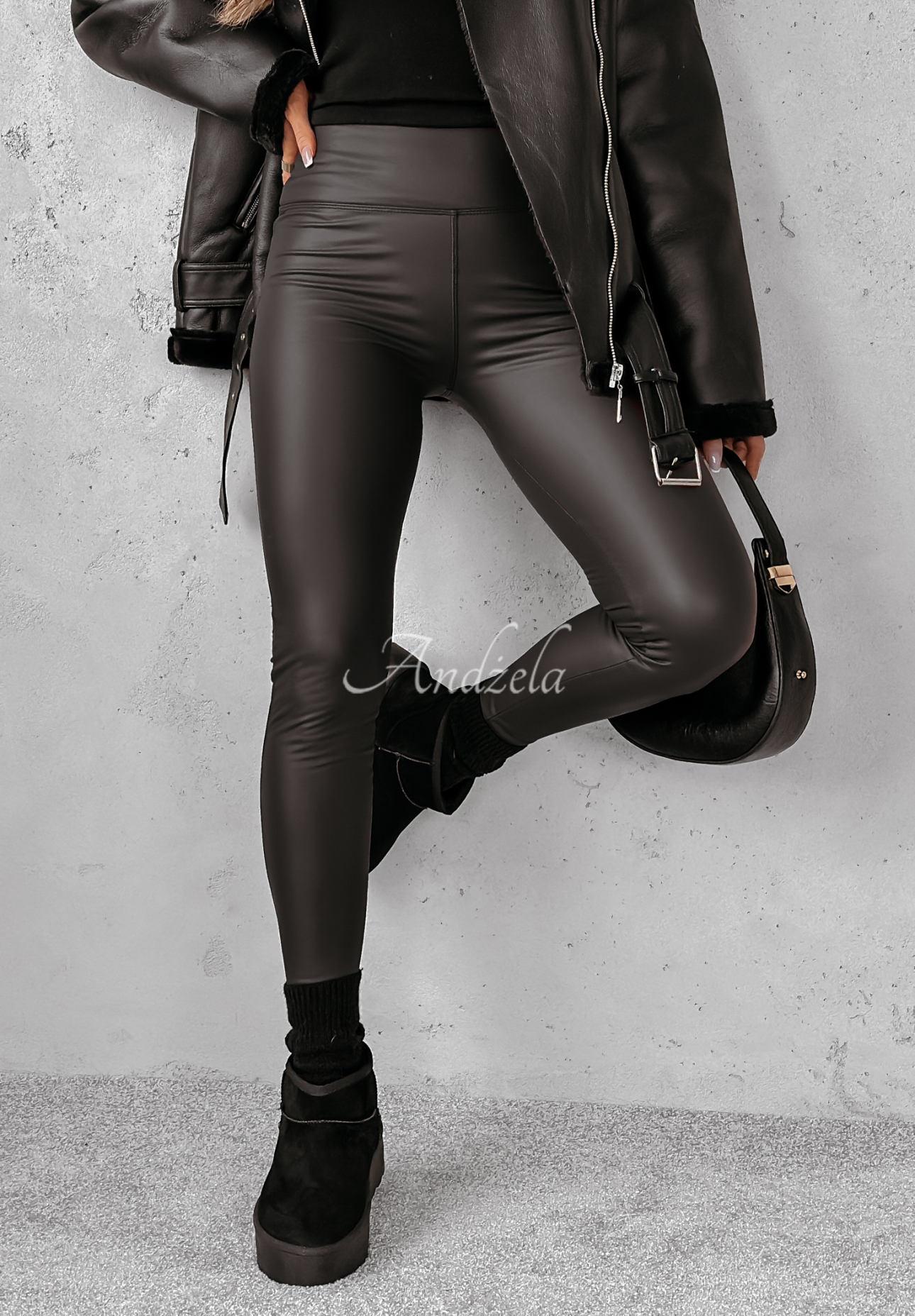 Veridian leather leggings black