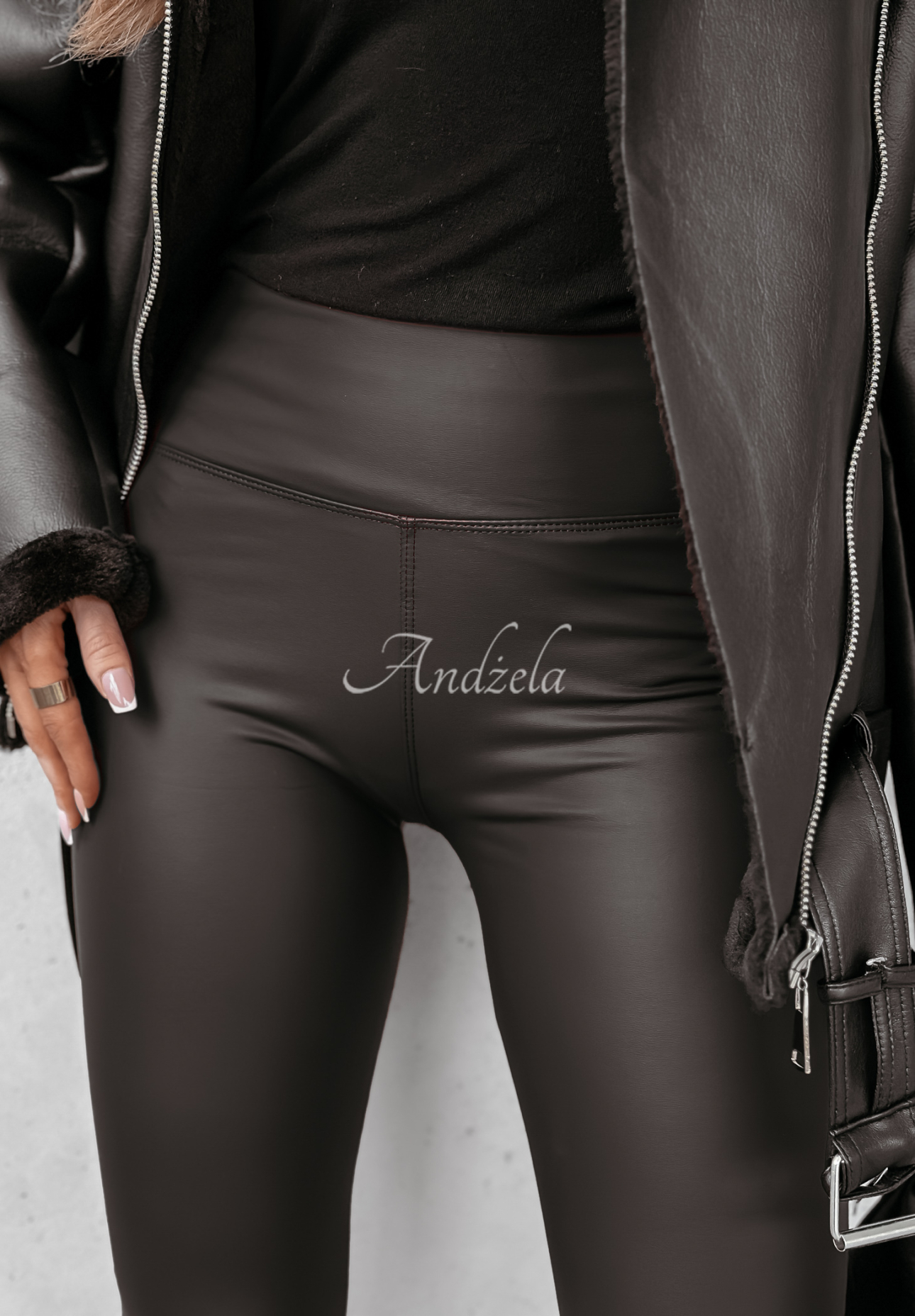 Veridian leather leggings black