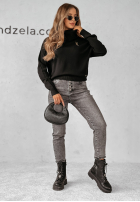 Sweter z golfem Cozy Clouds czarny