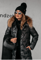 Pikowana Jacket z futerkiem Frostbite in black
