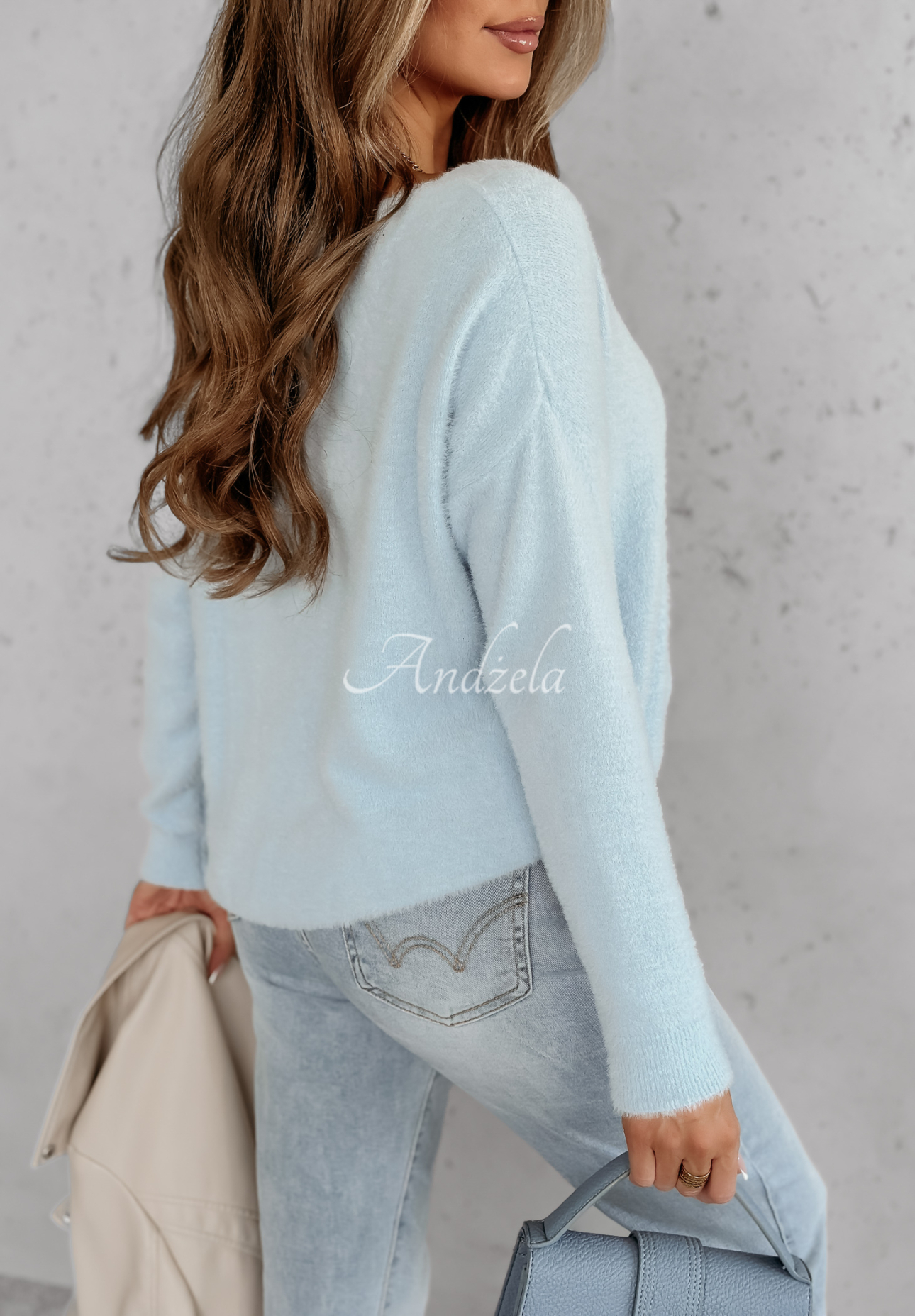 Oversize sweater with teddy bear Casual Teddy blue
