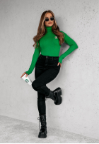 Dopasowany Jumper z golfem Solange in green