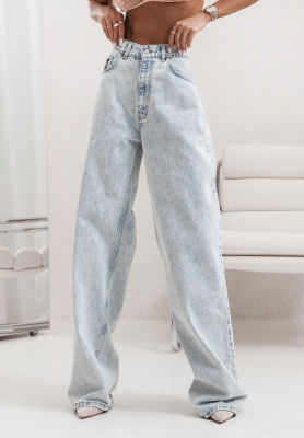 La Milla Always Myself light blue wide leg denim pants