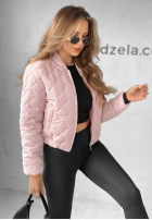short pikowana Jacket bomberka Unstoppable You in powder pink