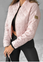short pikowana Jacket bomberka Unstoppable You in powder pink