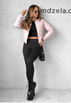 short pikowana Jacket bomberka Unstoppable You in powder pink