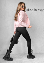 short pikowana Jacket bomberka Unstoppable You in powder pink