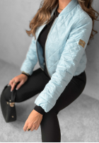 short pikowana Jacket bomberka Unstoppable You in baby blue