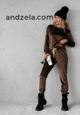 Velour set Now You Know chocolate