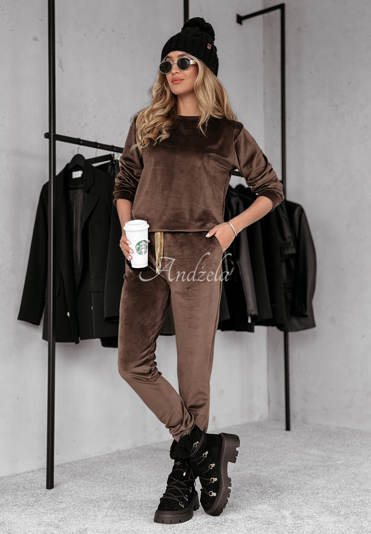 Velour set Now You Know chocolate