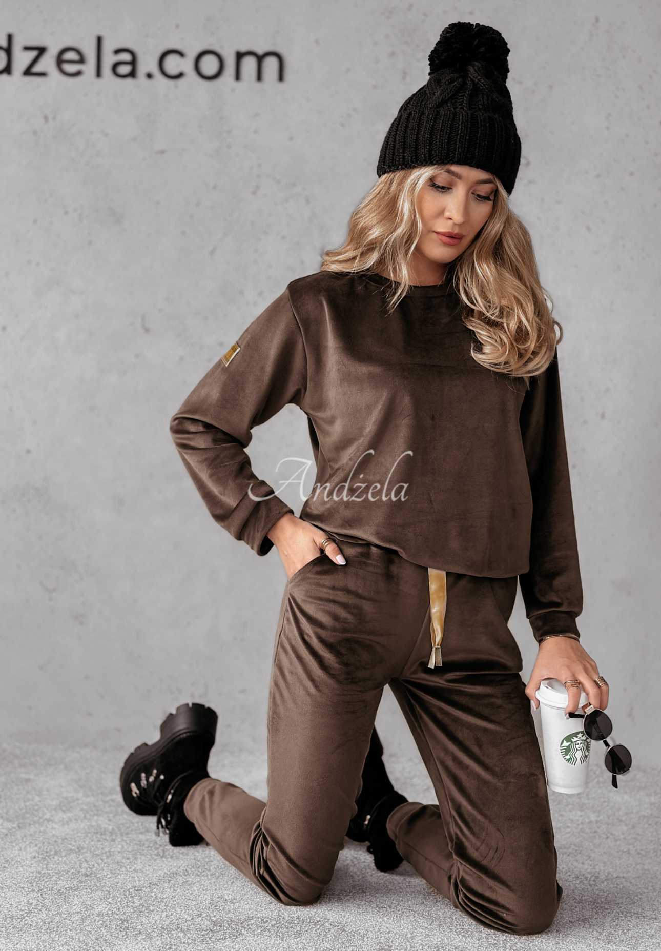 Velour set Now You Know chocolate