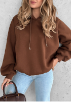 Bluza z kapturem Sporty Sisters czekoladowa