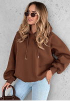 Bluza z kapturem Sporty Sisters czekoladowa