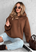 Bluza z kapturem Sporty Sisters czekoladowa