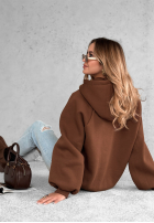 Bluza z kapturem Sporty Sisters czekoladowa