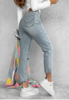 Spodnie jeansowe loose fit Reveal It jasnoniebieskie