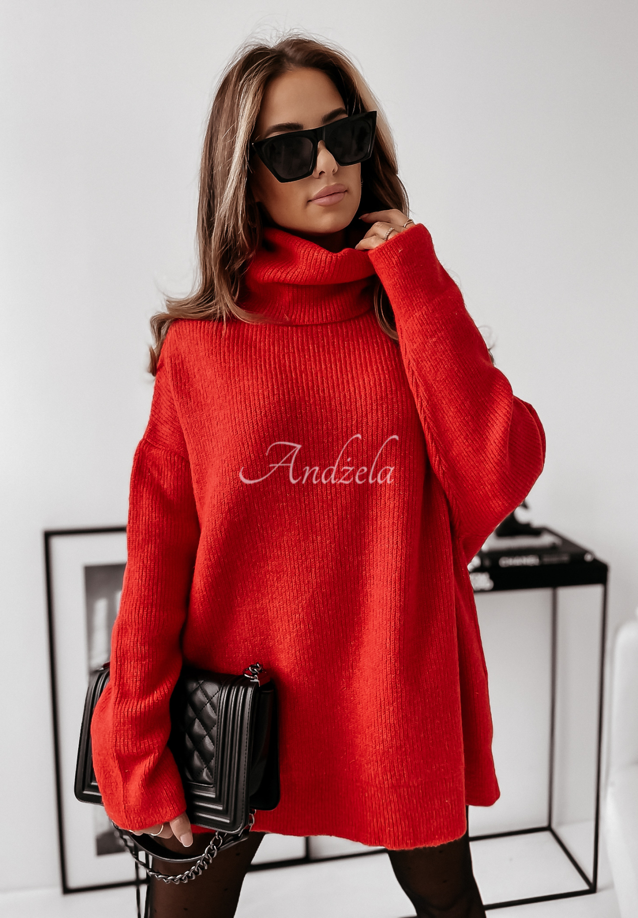 Mavi red turtleneck sweater