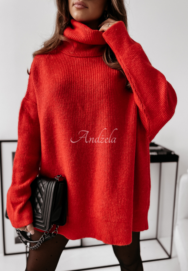 Mavi red turtleneck sweater