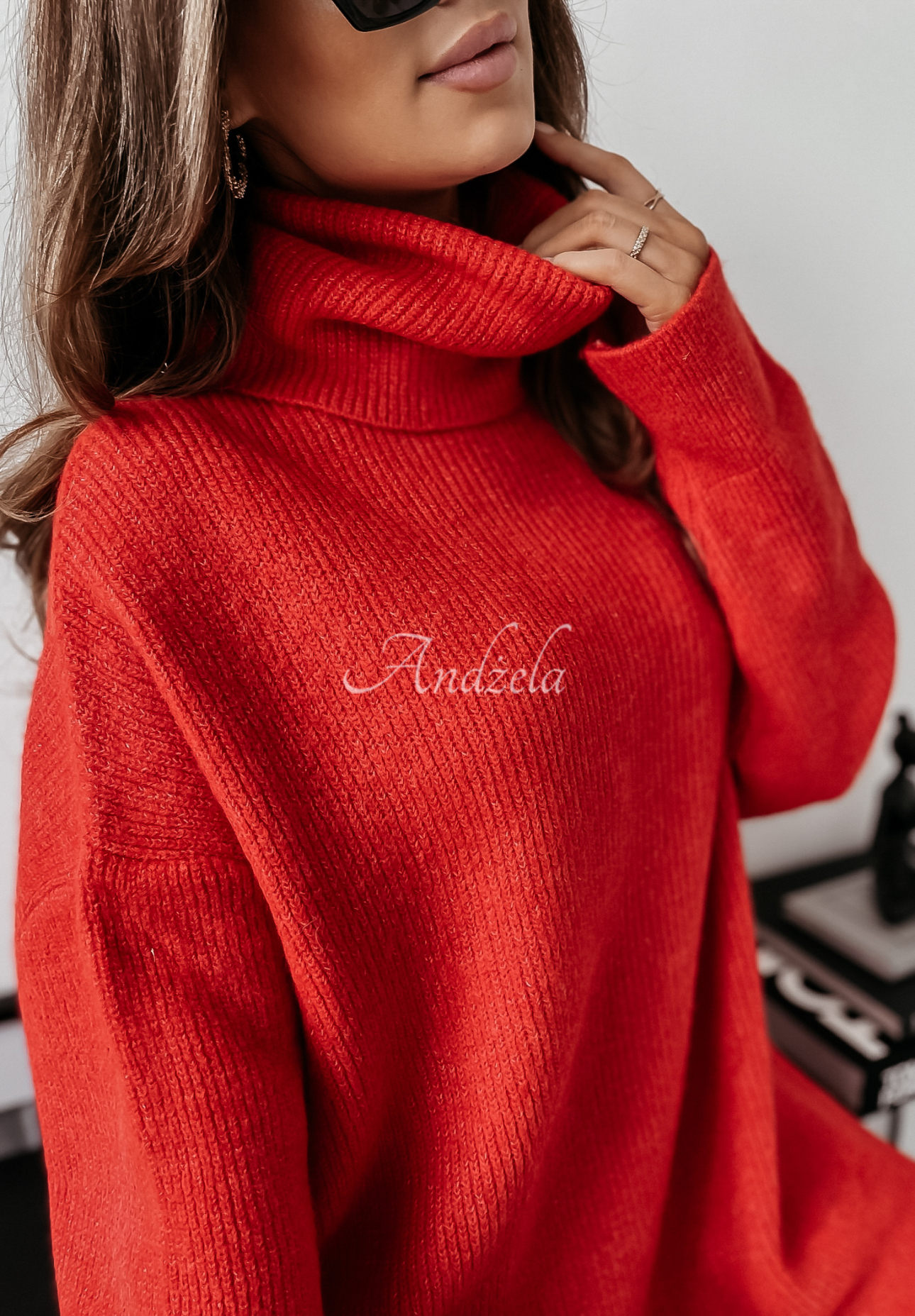 Mavi red turtleneck sweater