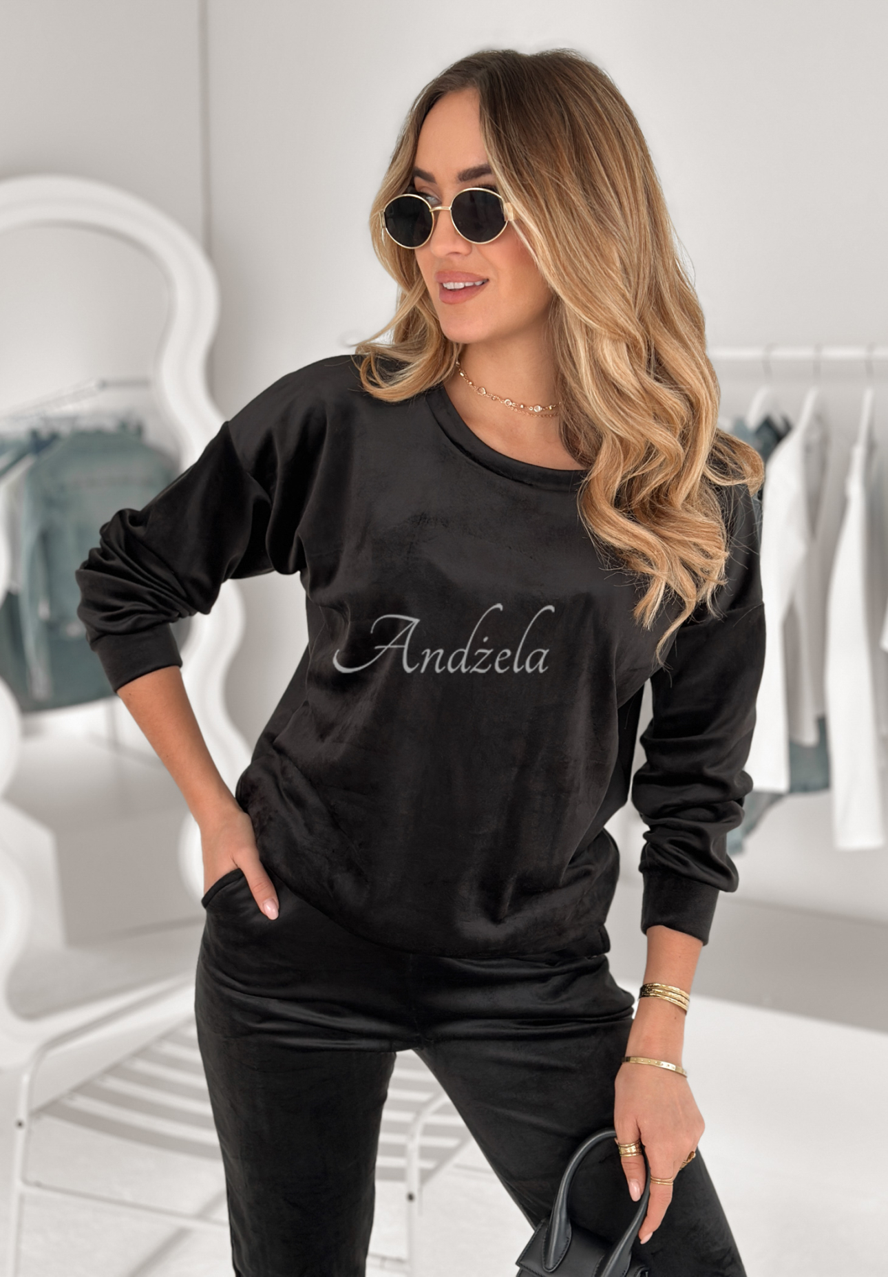 Allesi velour set black