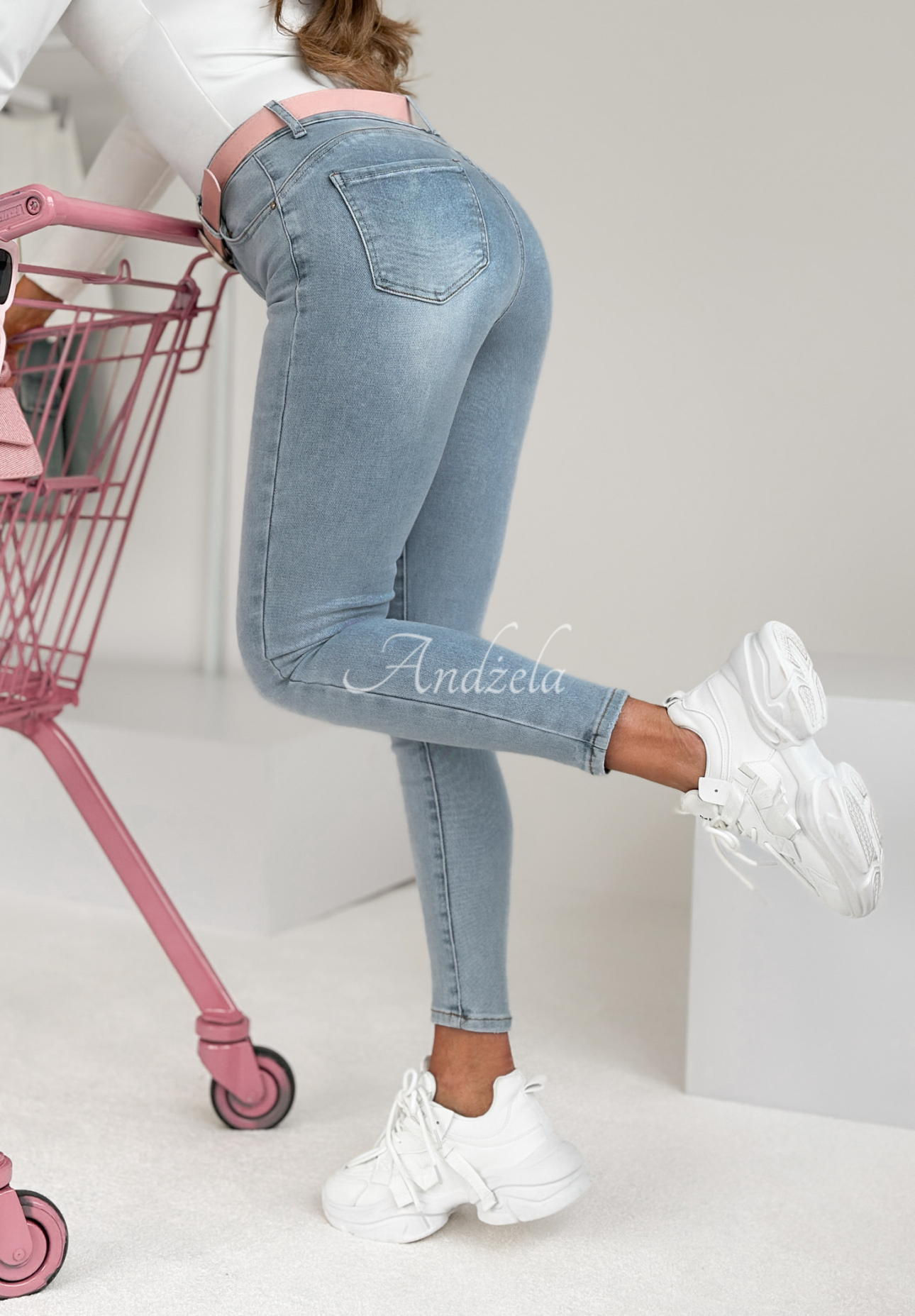 Think Of You denim pants blue
